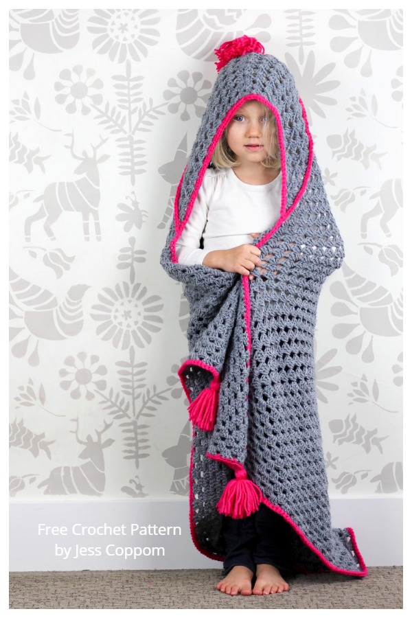 Granny Hooded Blanket Free Crochet Patterns