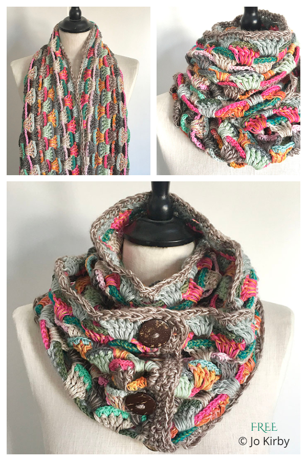 Crest of the Waves Cowl Free Crochet Pattern