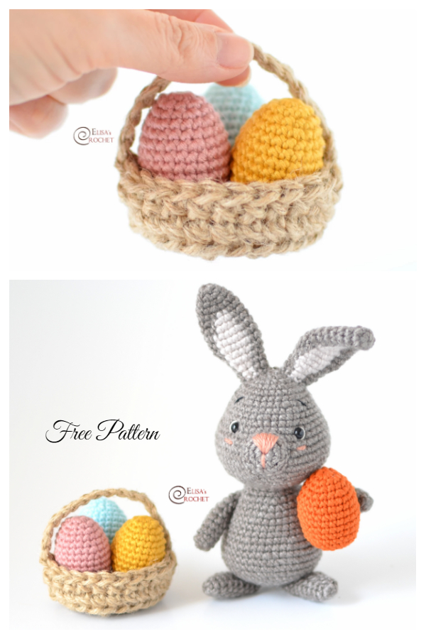 Mini Easter Egg Basket Free Crochet Patterns