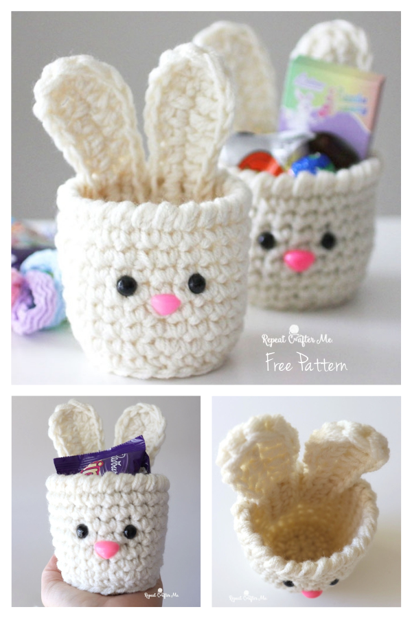 Mini Bunny Cups Free Crochet Patterns
