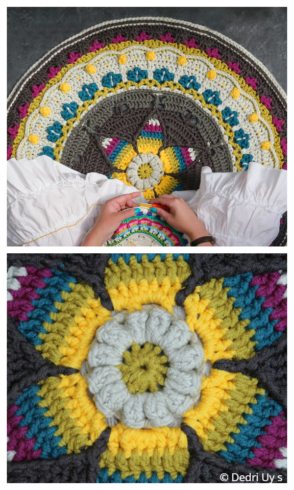 Camping in Cornwall Round Area Rugs Free Crochet Patterns
