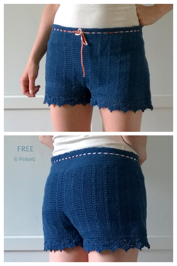 Women  Elly May Summer Shorts Free Crochet Patterns
