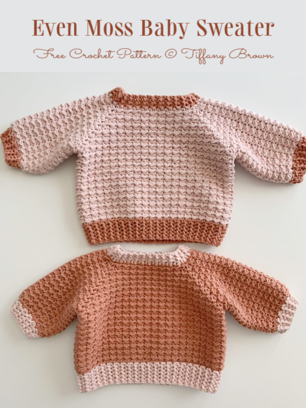 Even Moss Baby sweater Free Crochet Patterns
