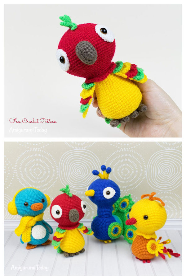 Crochet Pedro the Parrot Amigurumi Free Patterns