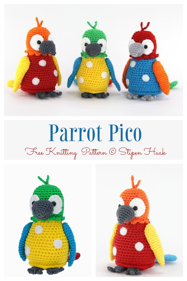 Crochet Parrot Pico Amigurumi Free Patterns