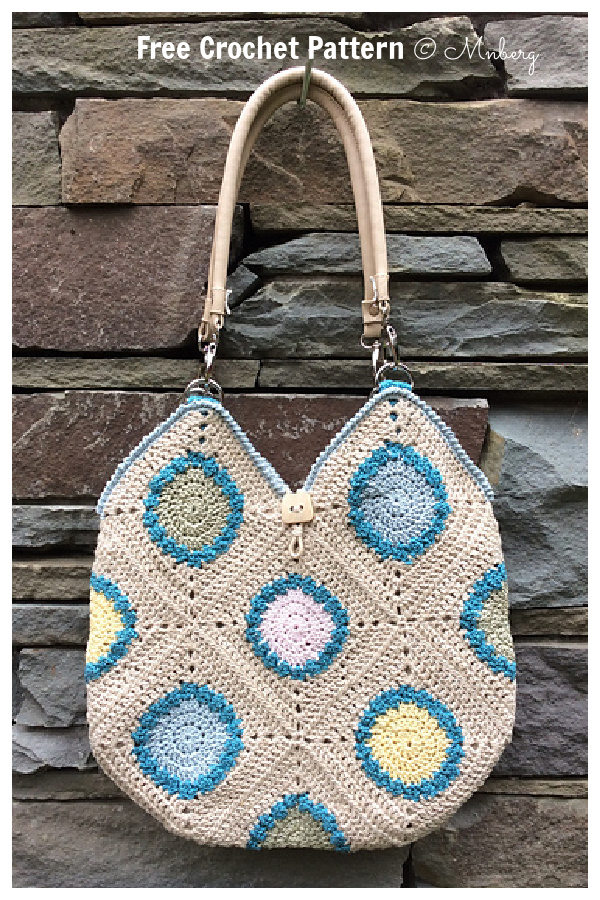 Granny Squares Fair Day Tote Bag Free Crochet Patterns