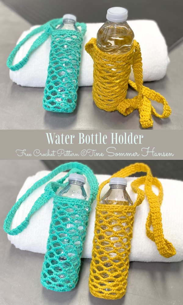 Easy Water Bottle Holder Free Crochet Patterns