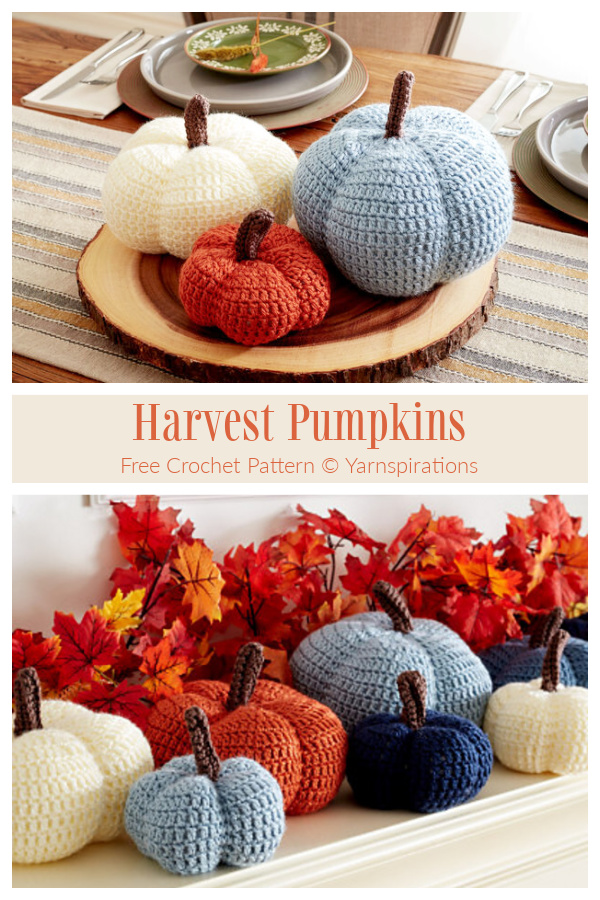 Amigurumi Harvest Pumpkins Free Crochet Patterns 