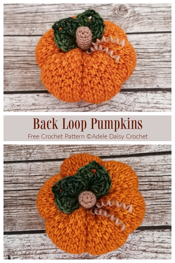Back Loop Pumpkin Free Crochet Patterns 