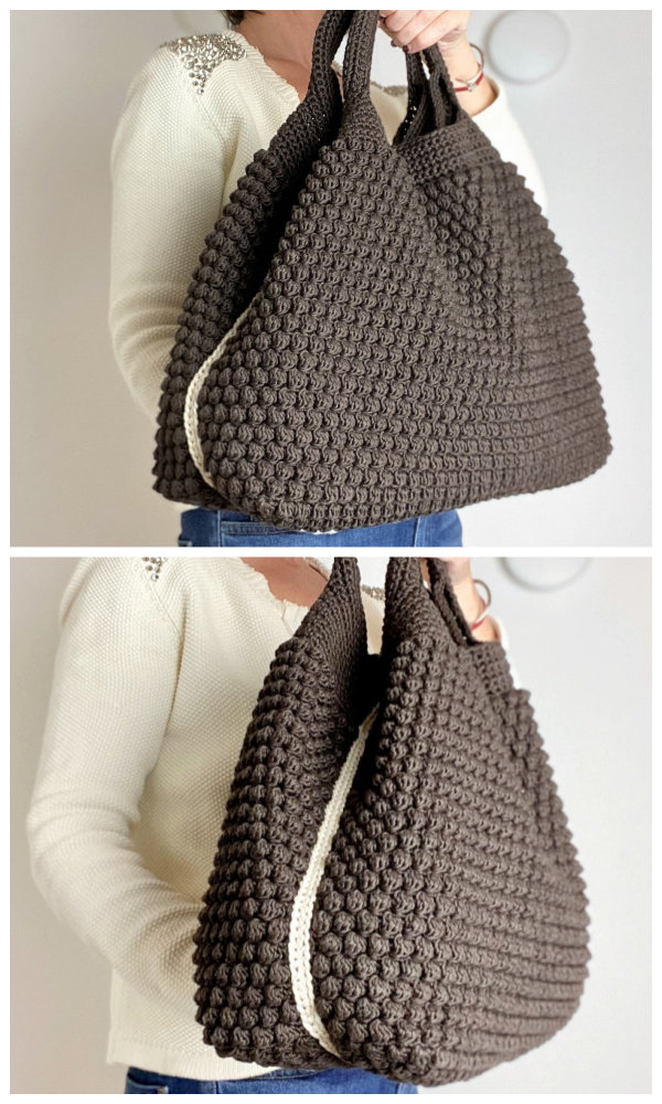 Bobble Stitch Arcadia Tote Bag Crochet Patterns