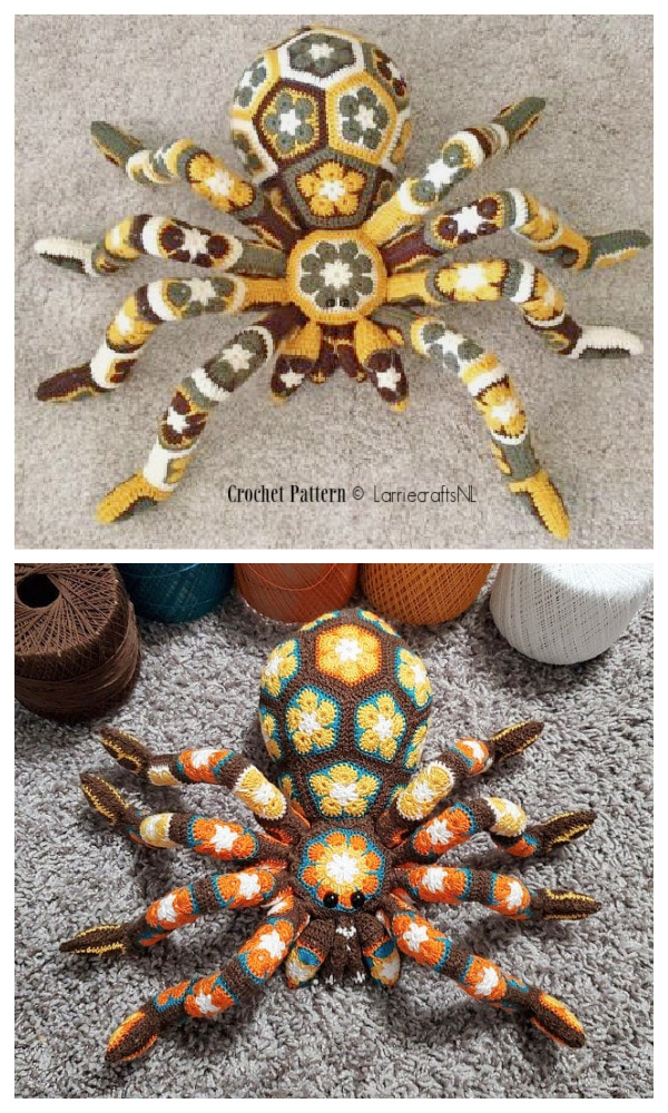 Crochet Giant African Flower Spider Amigurumi Patterns