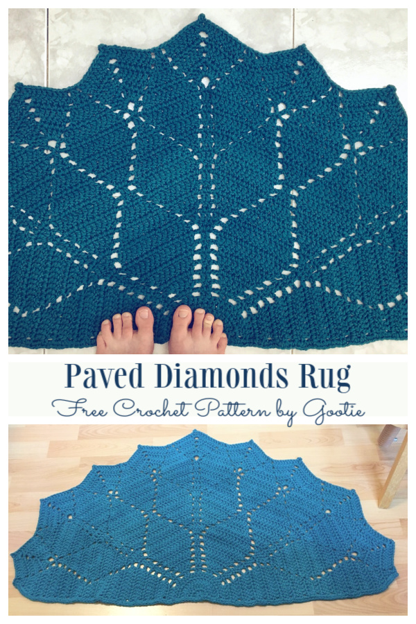 Paved Diamonds Rug Free Crochet Patterns