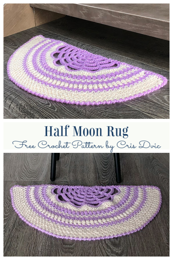 Half Moon Rug Free Crochet Patterns