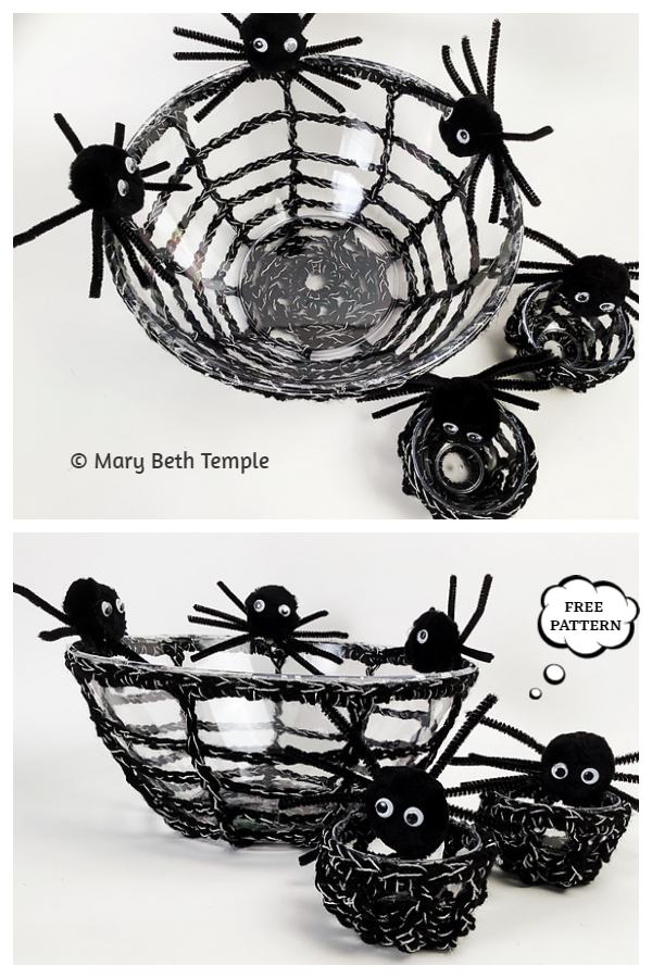 Halloween Snack Bowl and Cup Set Free Crochet Patterns