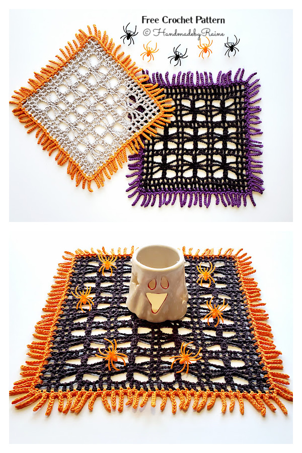 Halloween Little Spider Tablecloth Free Crochet Patterns