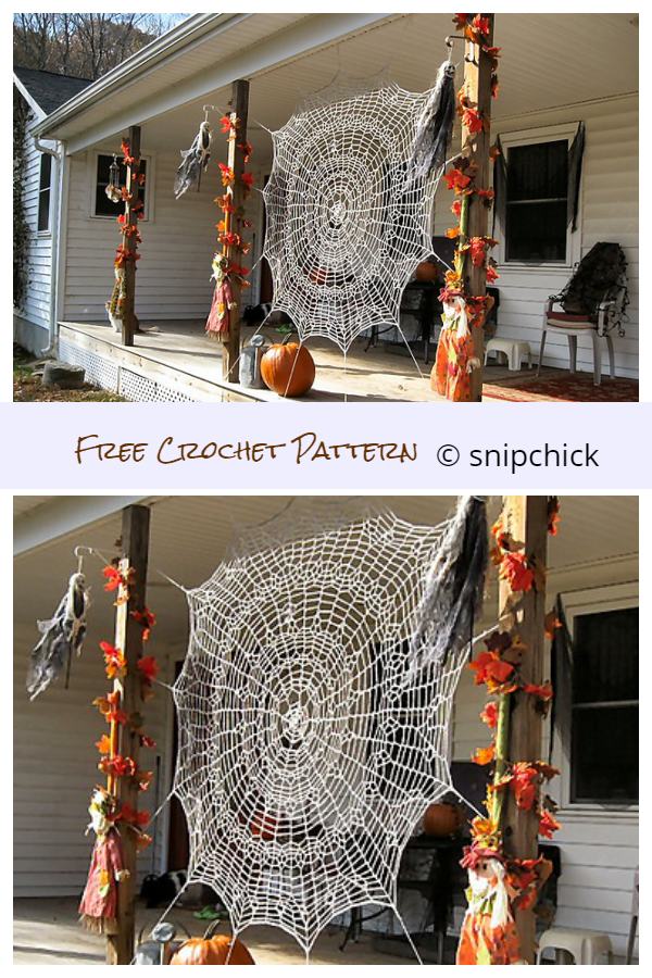 Halloween Spider Web Free Crochet Patterns