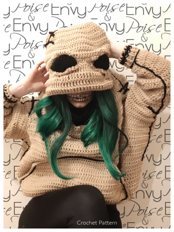 Oogie Boogie Adult Wraith Hoodie Crochet Patterns