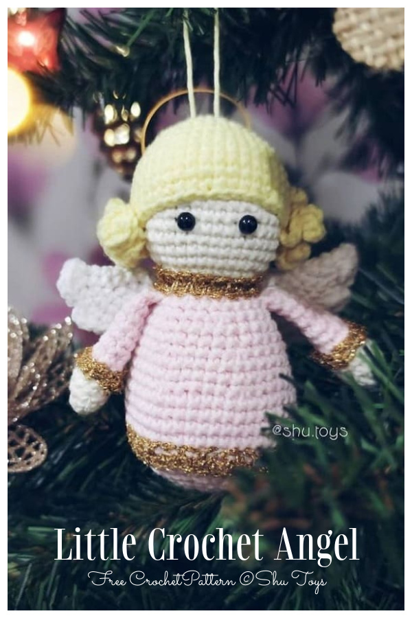 Crochet Little Angel Doll Ornament Amigurumi Free Patterns 