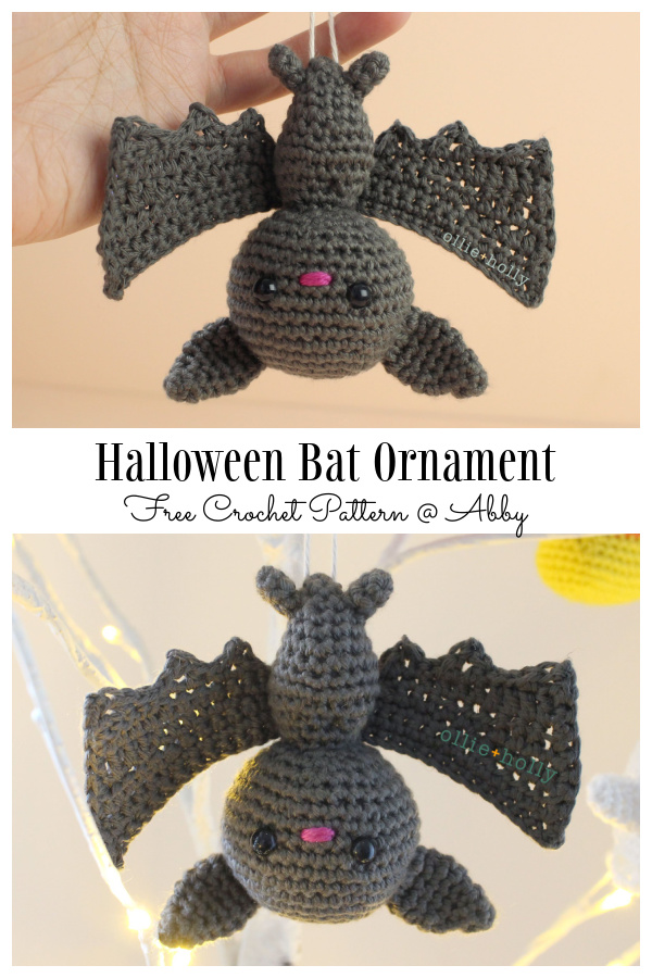 Crochet Halloween Bat Ornament Amigurumi Free Patterns