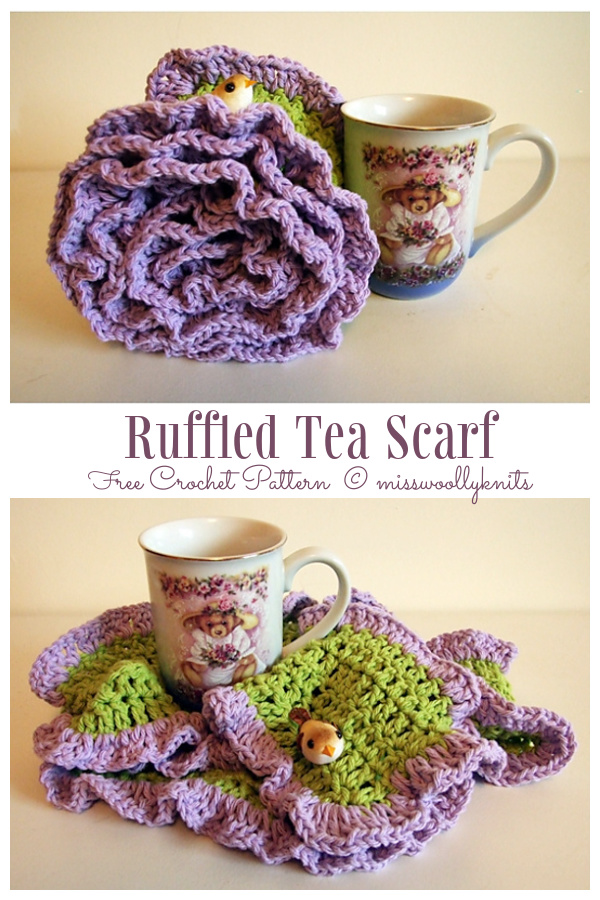 Ruffled Tea Scarf Free Crochet Patterns