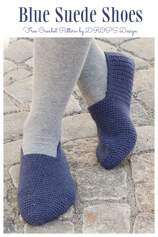 Blue Suede Shoes&nbsp;Slippers Free Crochet Patterns 