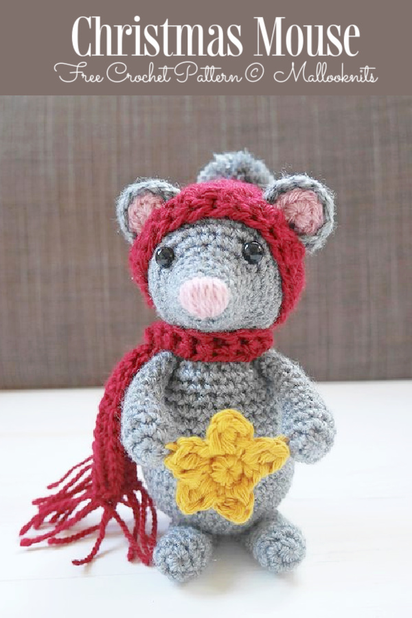 Crochet Christmas Mouse Amigurumi Free Patterns