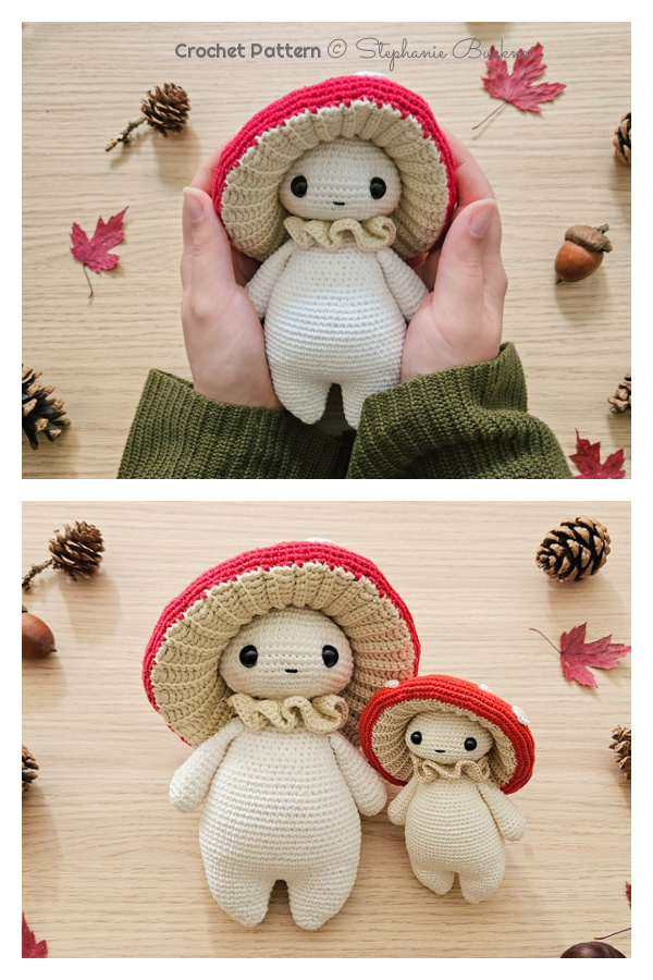 Crochet Mushroom Guy Doll Amigurumi Pattern
