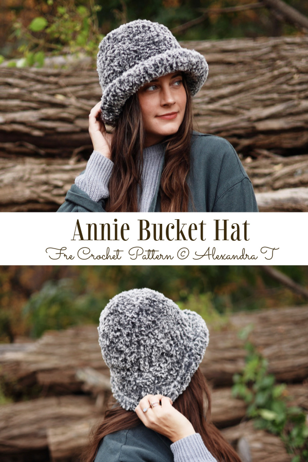 Fluffy Annie Bucket Hat Free Crochet Patterns