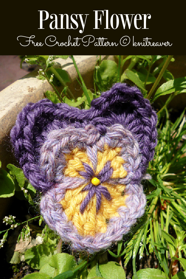 Pansy Flower Free Crochet Patterns