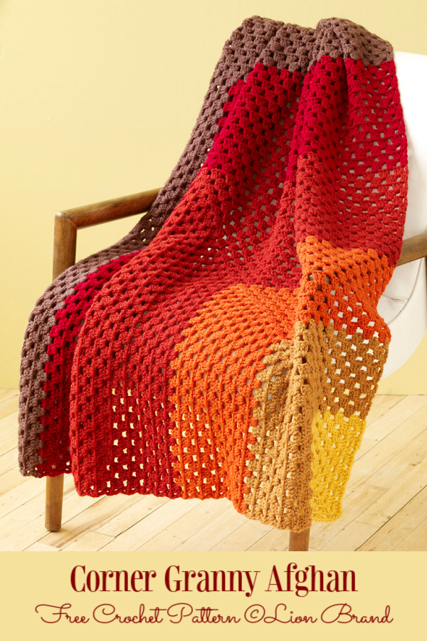 Corner Granny Afghan Free Crochet Patterns
