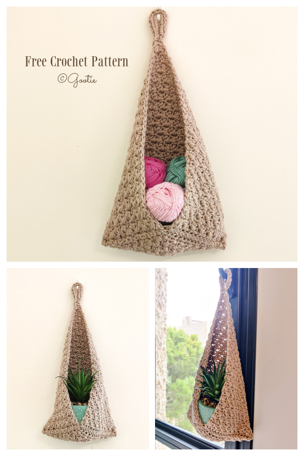Suzette Hanging Basket Free Crochet Patterns