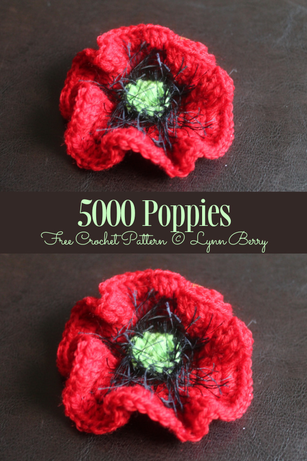 5000 Poppy Flowers Free&nbsp;&nbsp;Crochet Patterns