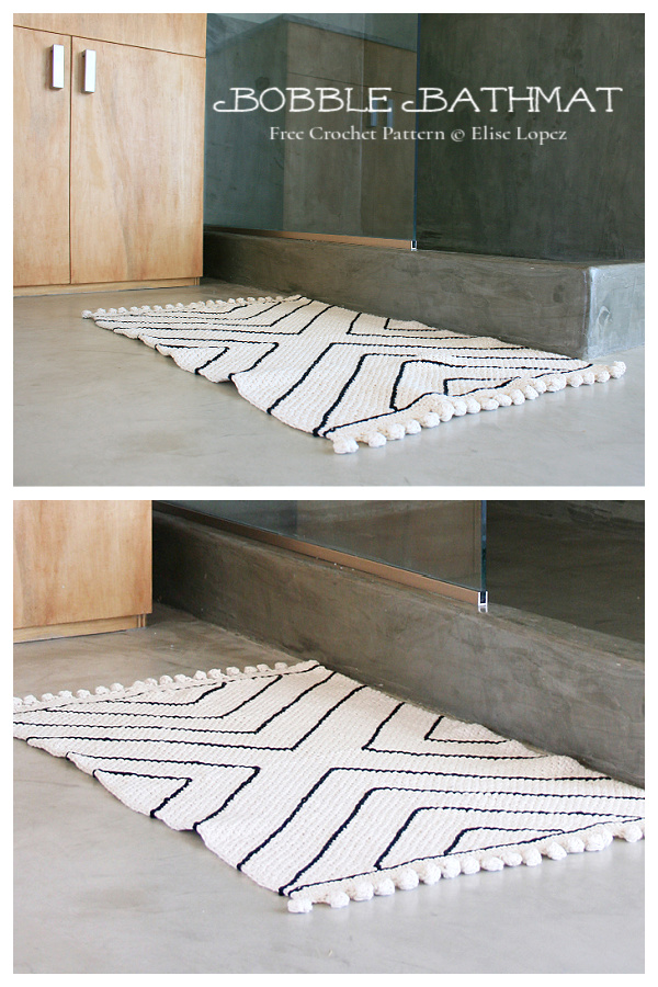 Bobble Bathmat Free Crochet Patterns
