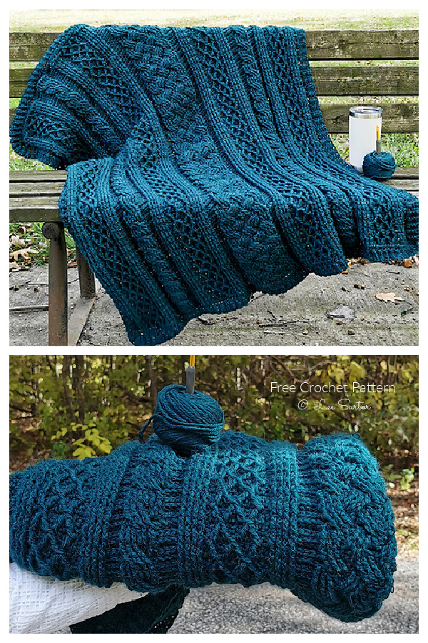 Molly Cabled Blanket Free Crochet Patterns 