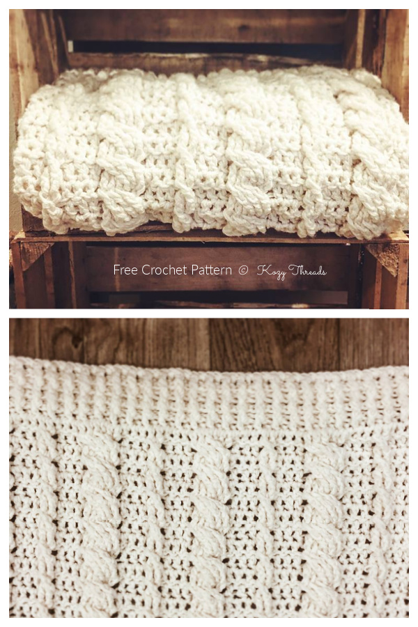Cabled Wedding Blanket Free Crochet Patterns