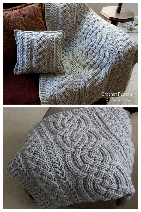 Irish Lullaby Cable Blanket Crochet Patterns