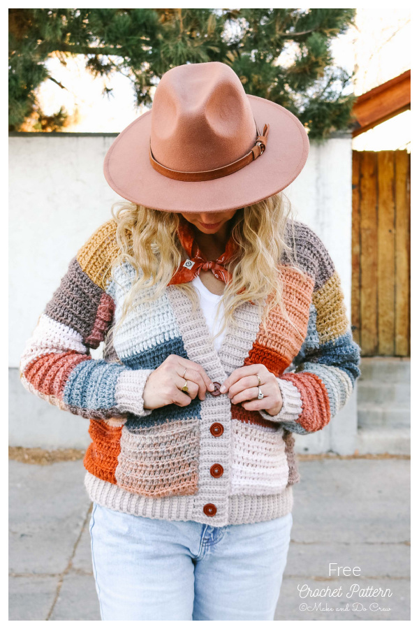 Patchwork&nbsp;Party Cardigan Free Crochet Patterns