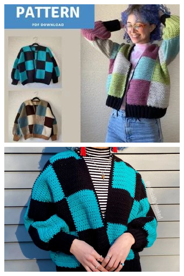 This or That Patchwork&nbsp;Cardigan  Crochet Patterns