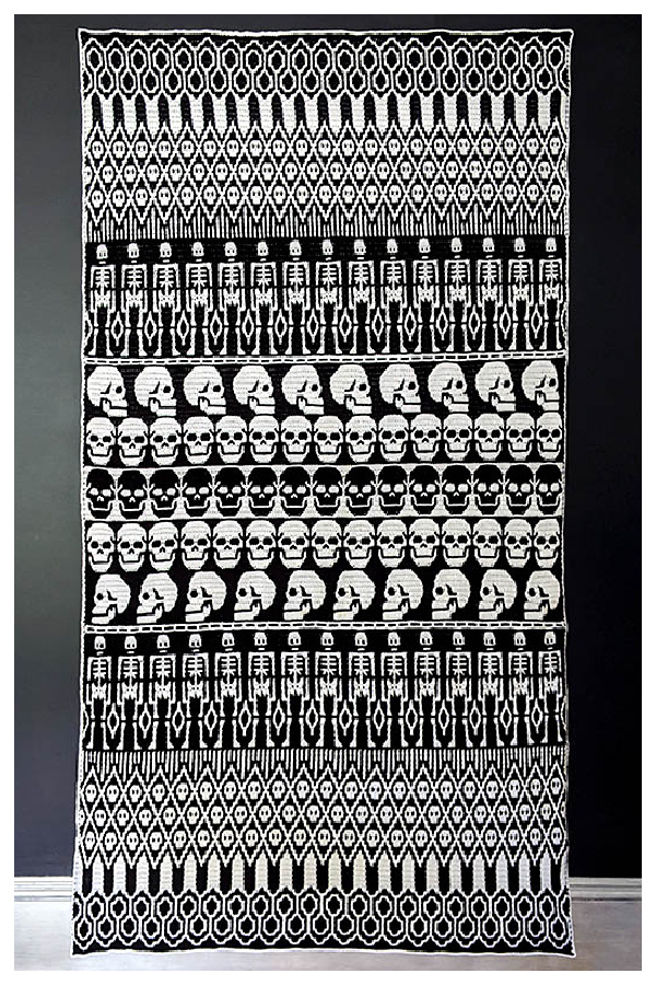 All Skulls Halloween Blanket Crochet Patterns