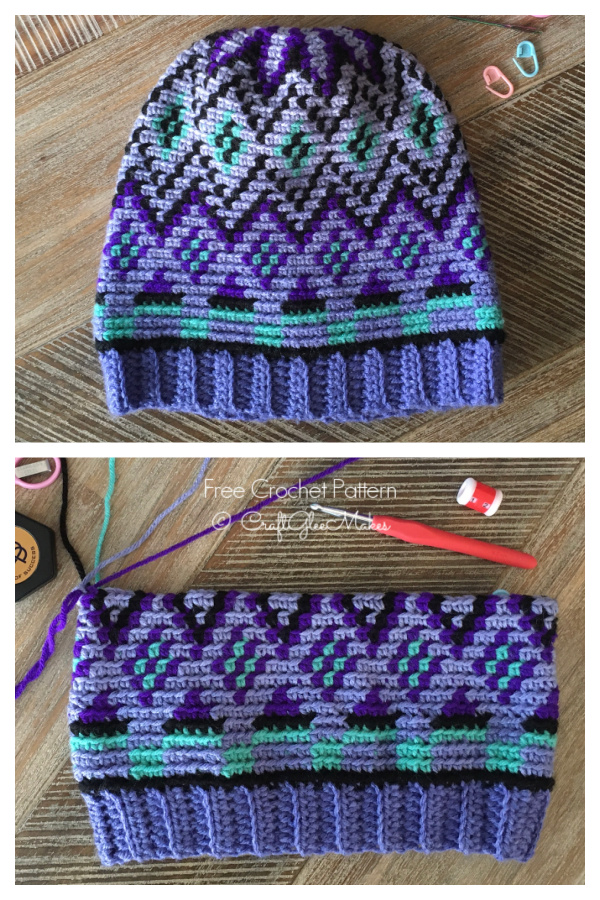 Fair Isle&nbsp;Hat Free Crochet Patterns