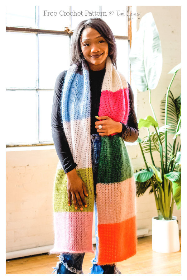 Long Bestie Scarf Free Crochet Pattern