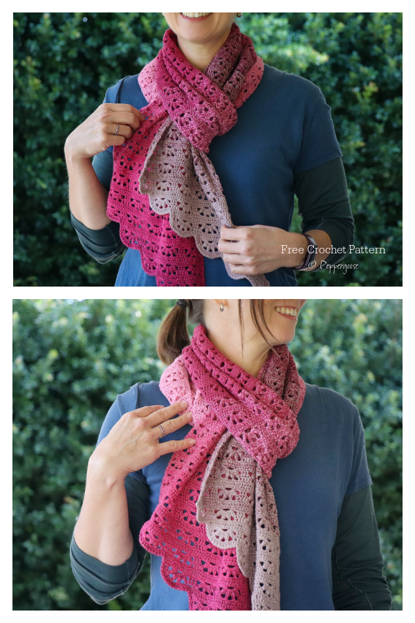 Long Sunburst Scarf Free Crochet Patterns