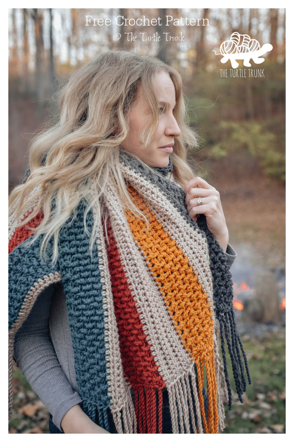 Long Bonfire Scarf Free Crochet Patterns