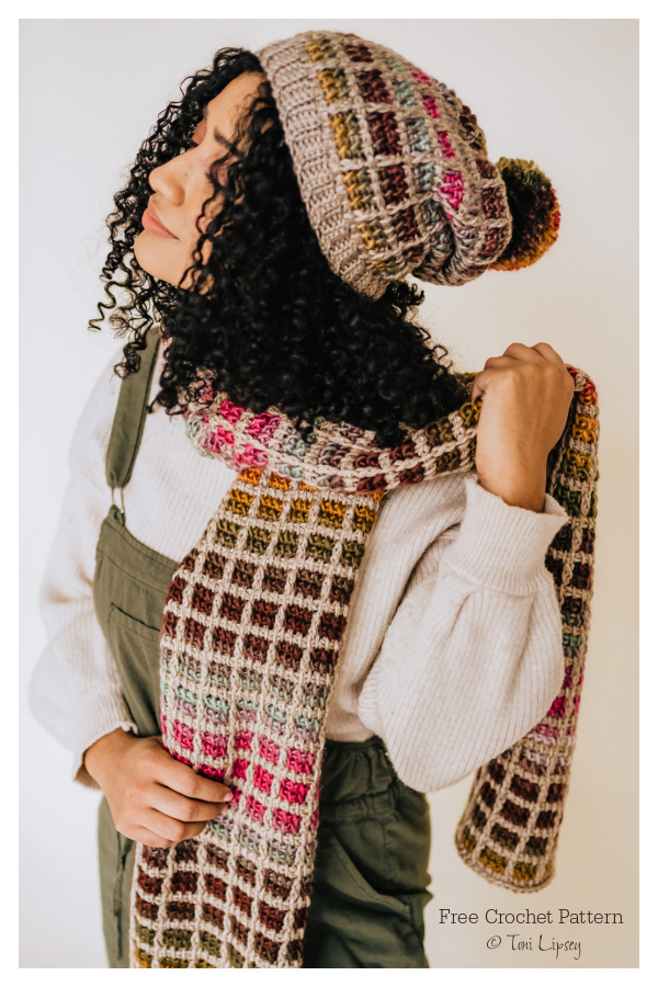 Mesa Hat and Scarf Free Crochet Patterns