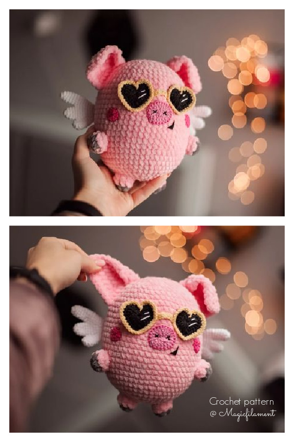 Piggy Heart Valentine's day Decor&nbsp;Amigurumi Crochet Patterns