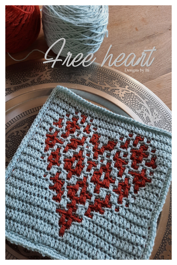 Heart Potholder Free Crochet Pattern