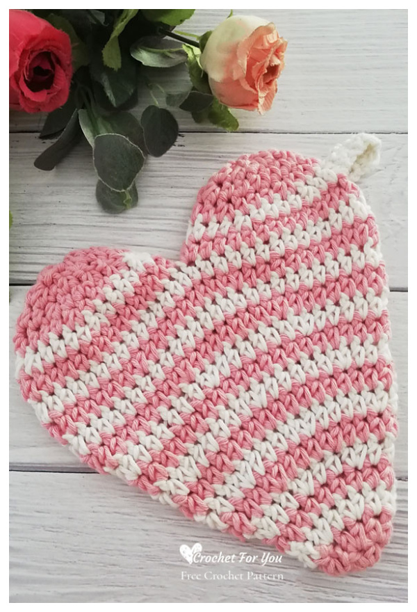 Heart Potholder Free Crochet Patterns 