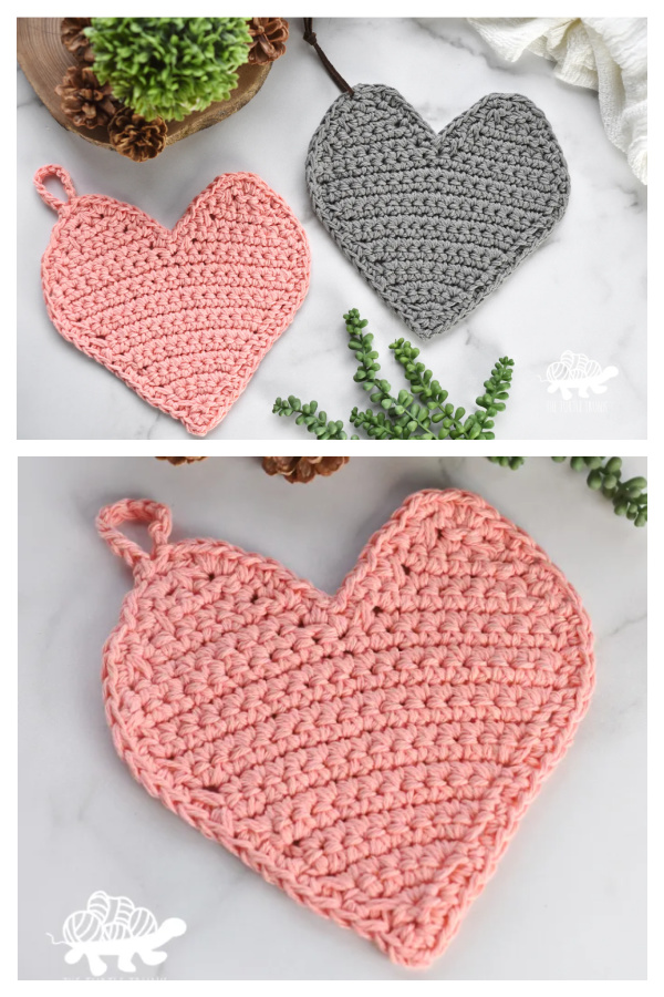 Heart Potholder Free Crochet Patterns 
