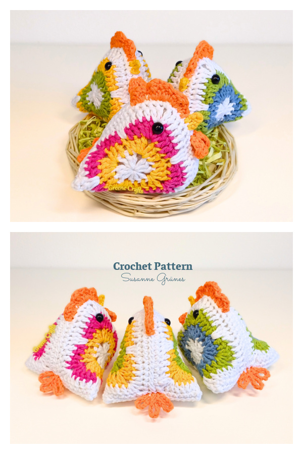 Easter Granny Square Chicken Crochet Patterns