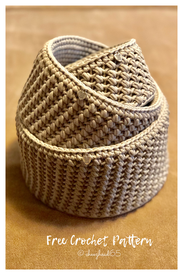 Mini Nesting Baskets Free Crochet Patterns